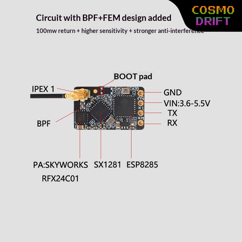 Drone Racing Receiver - Hot BAYCK Expresslrs Elrs Alıcı 2.4