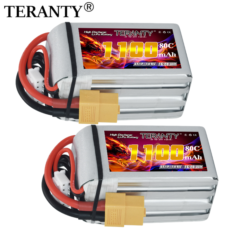 Drone Racing Battery - TERANTY 4S 1100mAh 80C/160C Lipo Pil
